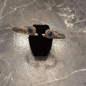 Twisted Cable Bracelet Stainless Blue